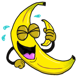 A picture of a banana talking on a banana-shaped phone